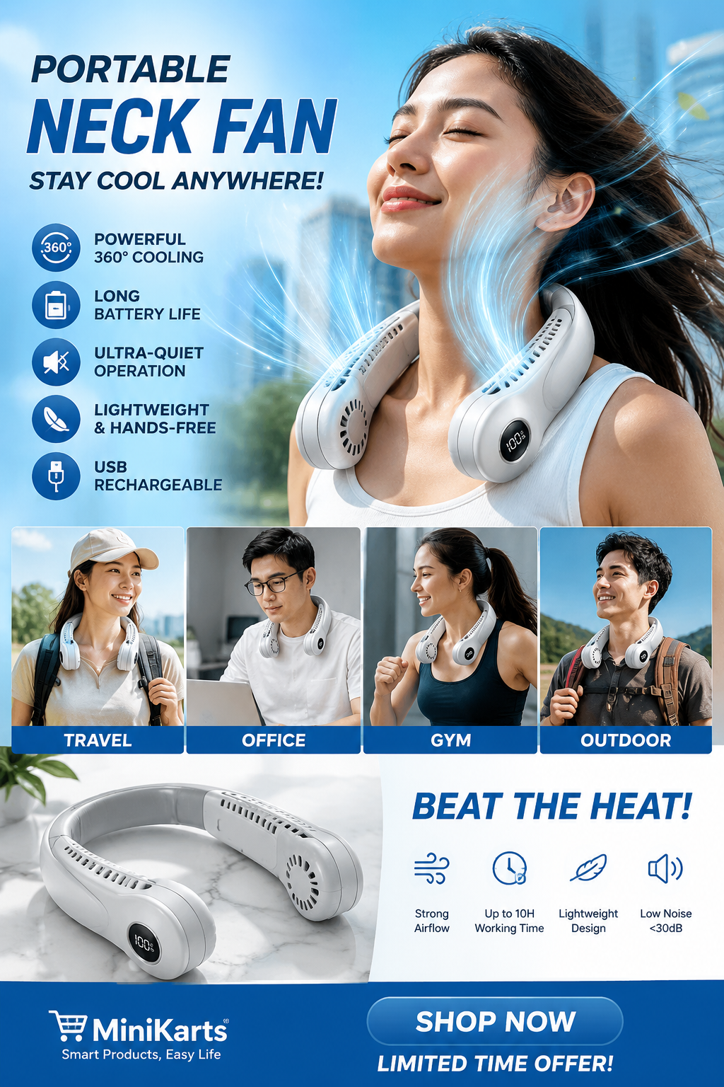 Portable Neck Fan